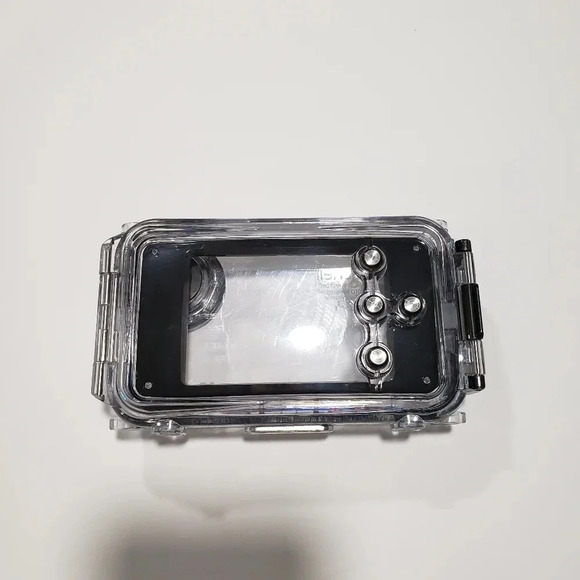 (2)Seashell SS-I  40mm iPhone waterproof /underwater housing case black/clear - Picture 2 of 6